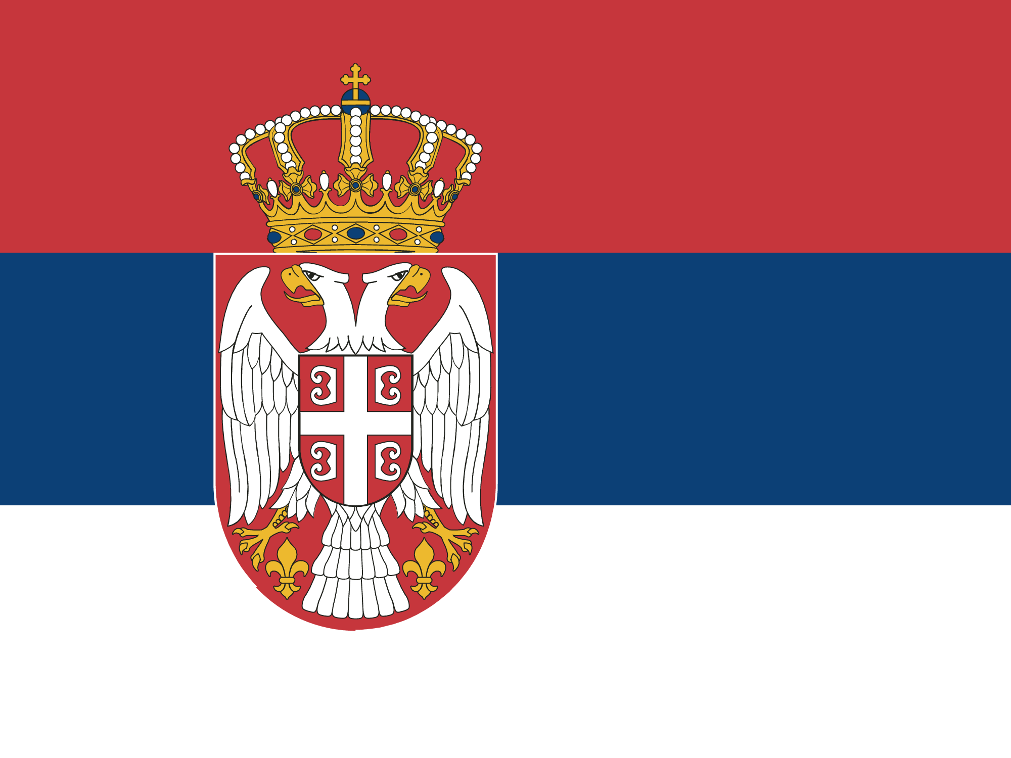 Serbien Flagge